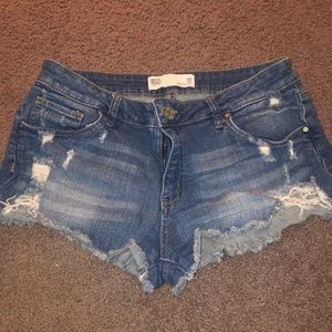 RSQ Distressed Denim Shorts